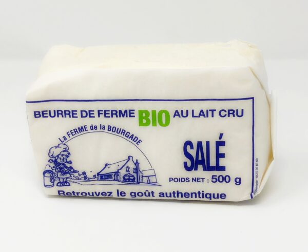 Beurre salé Bourgade bio 500g – - – Ferme de la Bourgade