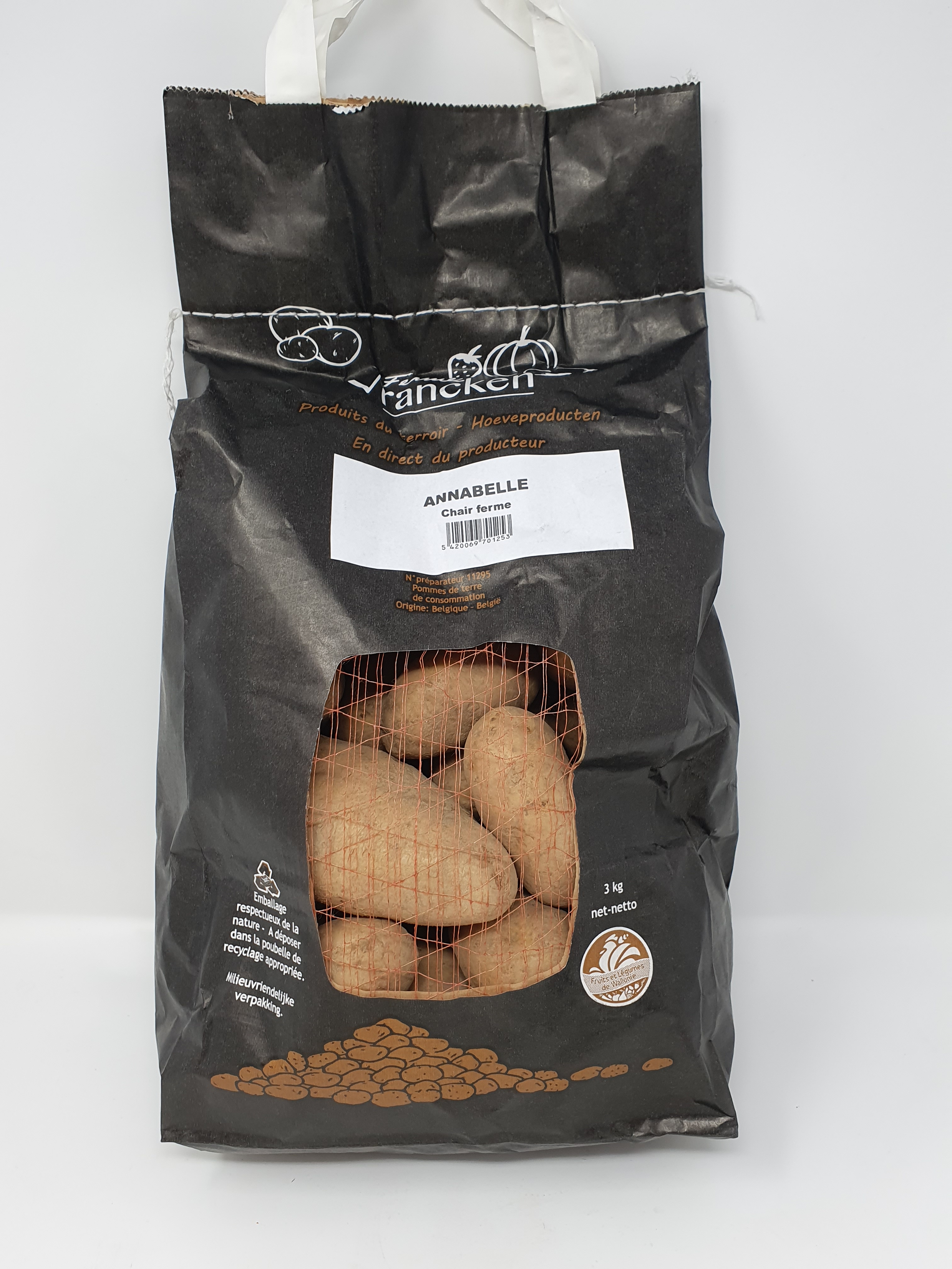 Pommes de terre Annabelle 3kg Ferme Vrancken – - – Ferme Vrancken - Ferme d'Ossogne Pommes de terre Annabelle 3kg Ferme Vrancken – - – Ferme Vrancken - Ferme d'Ossogne