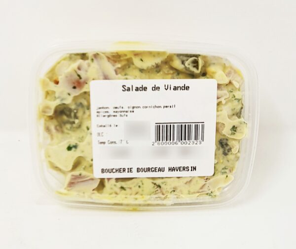 Salade de viande  +/-240 g boucherie Bourgeau – - – Boucherie Bourgeau