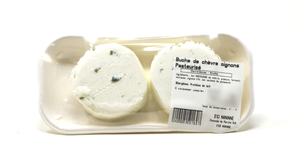 Bûche de chèvre oignon +/- 165g Chevrardennes – - – Chèvrardennes SA