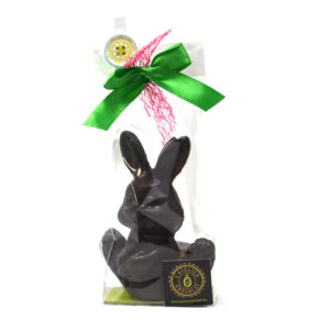 Petit lapin de Pâques avec sa carotte (Noir) Atelier Ô Chocolat – - – L’atelier Ô Chocolat