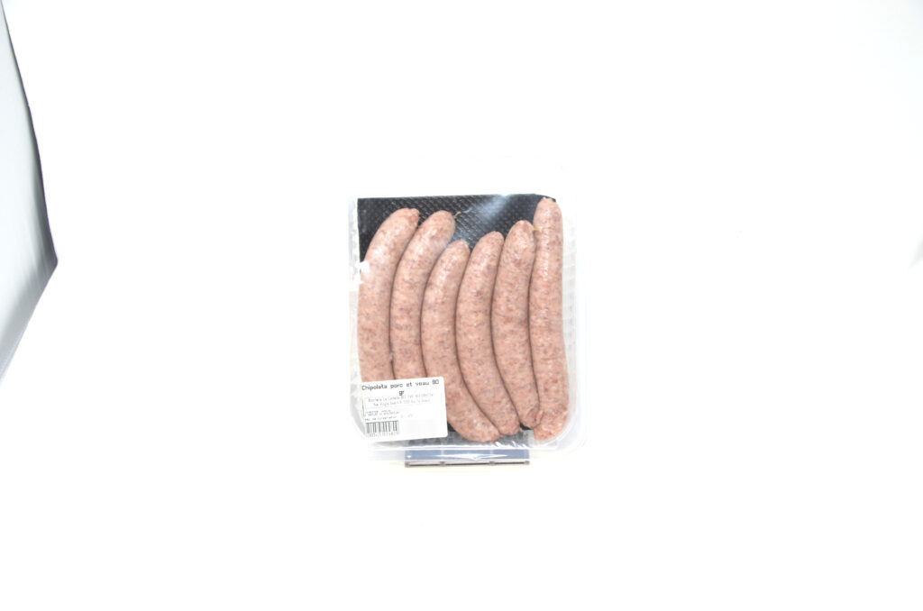 Chipolata porc et veau +/- 450g boucherie La Corbeille – - – Boucherie La Corbeille