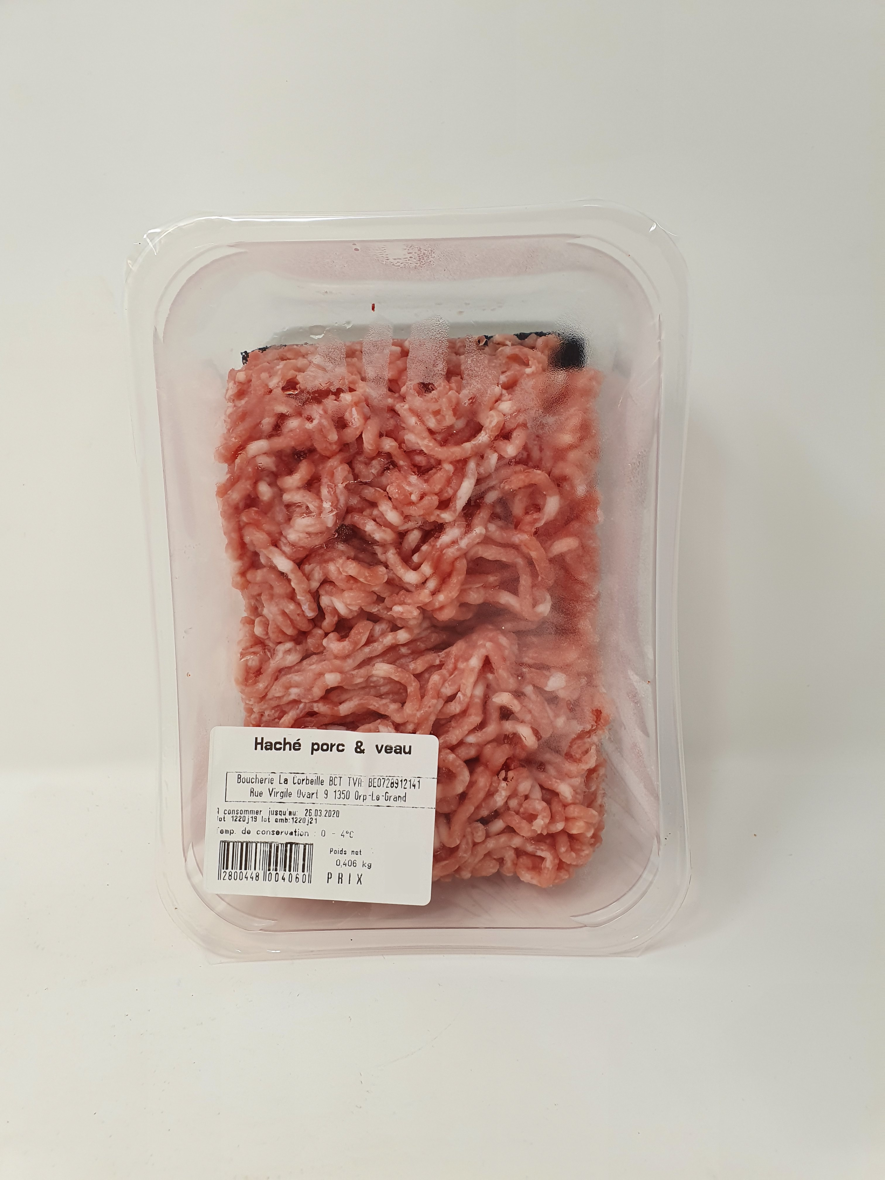 Haché porc & veau +/- 400g boucherie La Corbeille – - – Boucherie La Corbeille Haché porc & veau +/- 400g boucherie La Corbeille – - – Boucherie La Corbeille