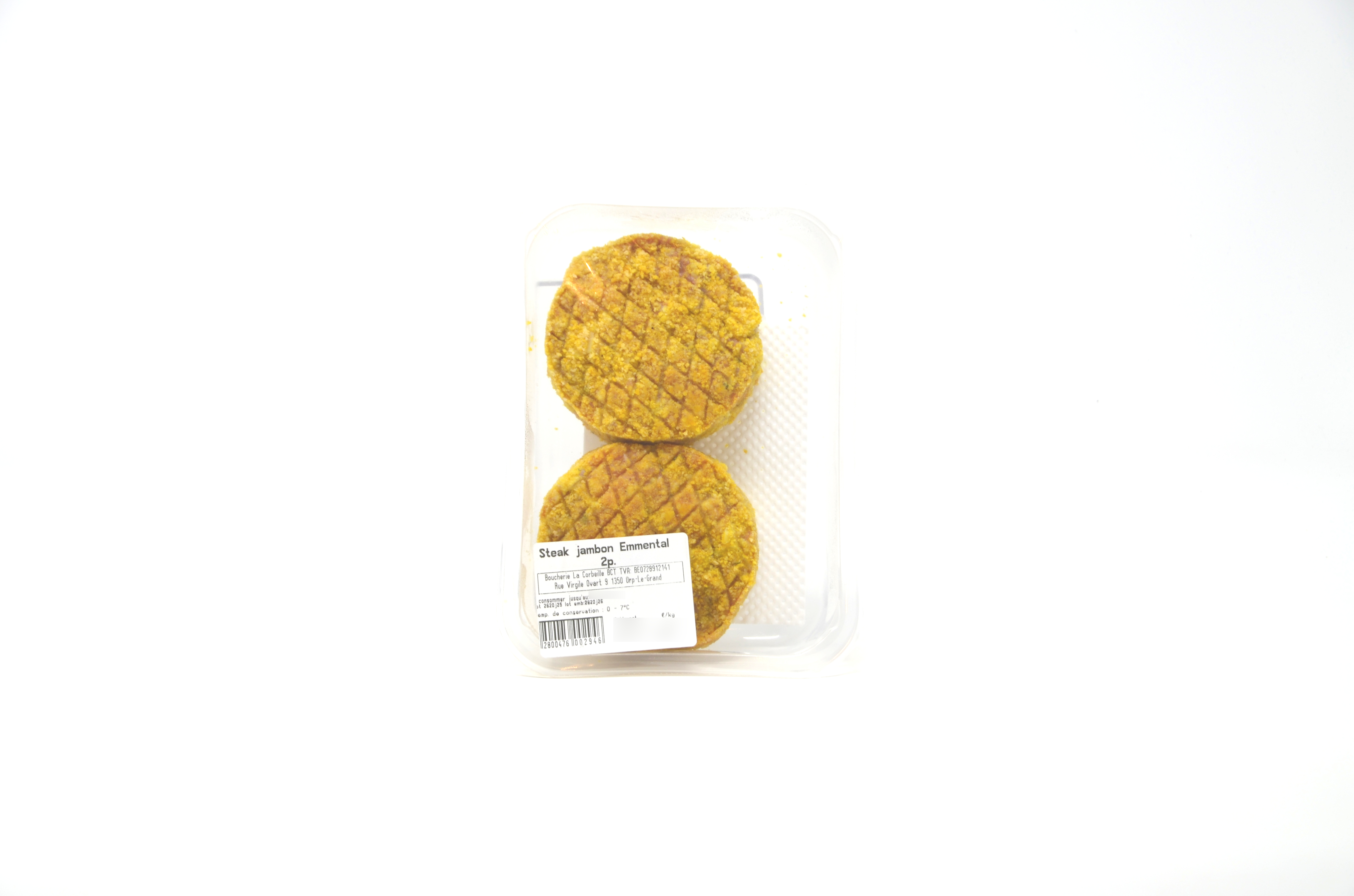 Steak haché jambon Emmenthal 2 pc +/- 270g boucherie La Corbeille – - – Boucherie La Corbeille Steak haché jambon Emmenthal 2 pc +/- 270g boucherie La Corbeille – - – Boucherie La Corbeille