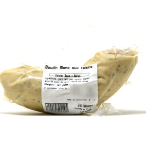 Boudin blanc aux raisins +/- 200g Boucherie Boca – - – Boucherie Boca
