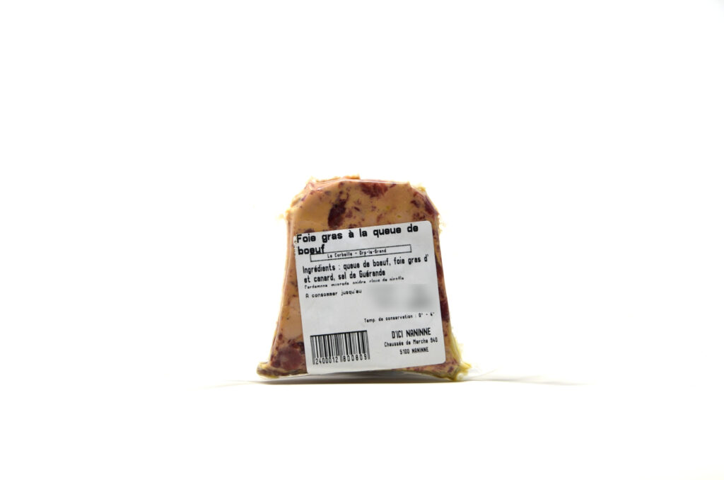 Foie gras à la queue de bœuf +/- 50g Boucherie la Corbeille – - – Boucherie La Corbeille