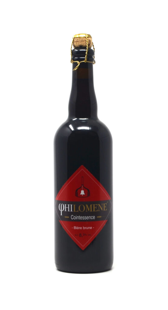 Philomène Cointessence 75cl – Bière brune à partager. Aux notes de caramel et aromatisée aux coings - Degré d’alcool : 8