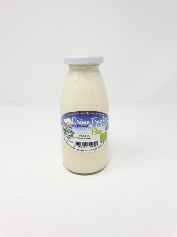 Crème fraiche au lait cru bio ferme de la Bourgade 25cl – - – Ferme de la Bourgade