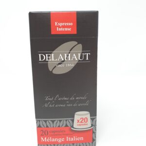Café italien Delahaut 20 capsules – - – Delahaut
