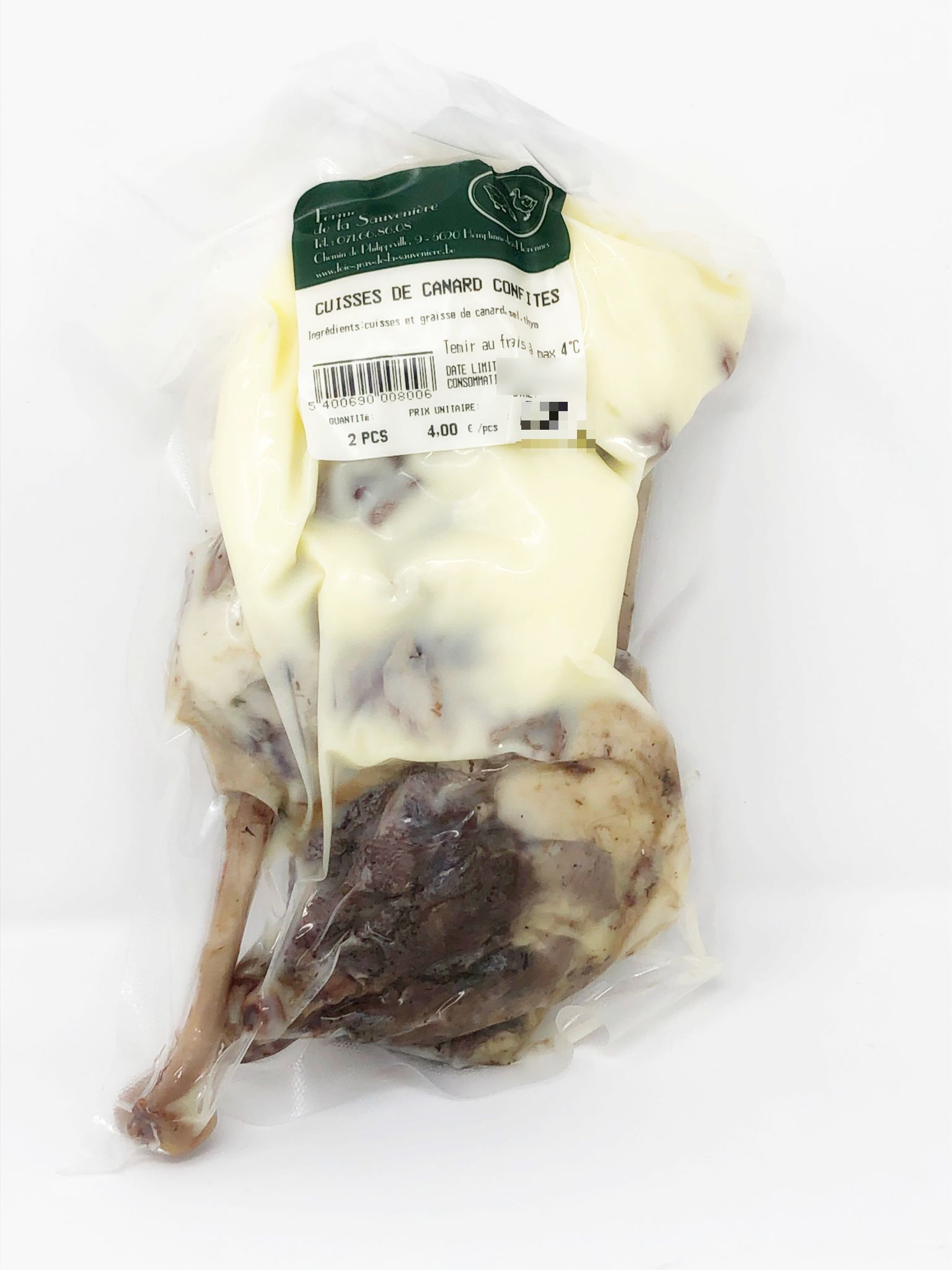 Cuisses canard confites 2 pièces – - – Ferme de la Sauvenière Cuisses canard confites 2 pièces – - – Ferme de la Sauvenière