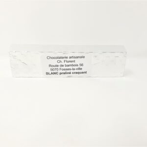 Bâton chocolat blanc praliné croquant 70g – - – Chocolaterie Chantale Florent