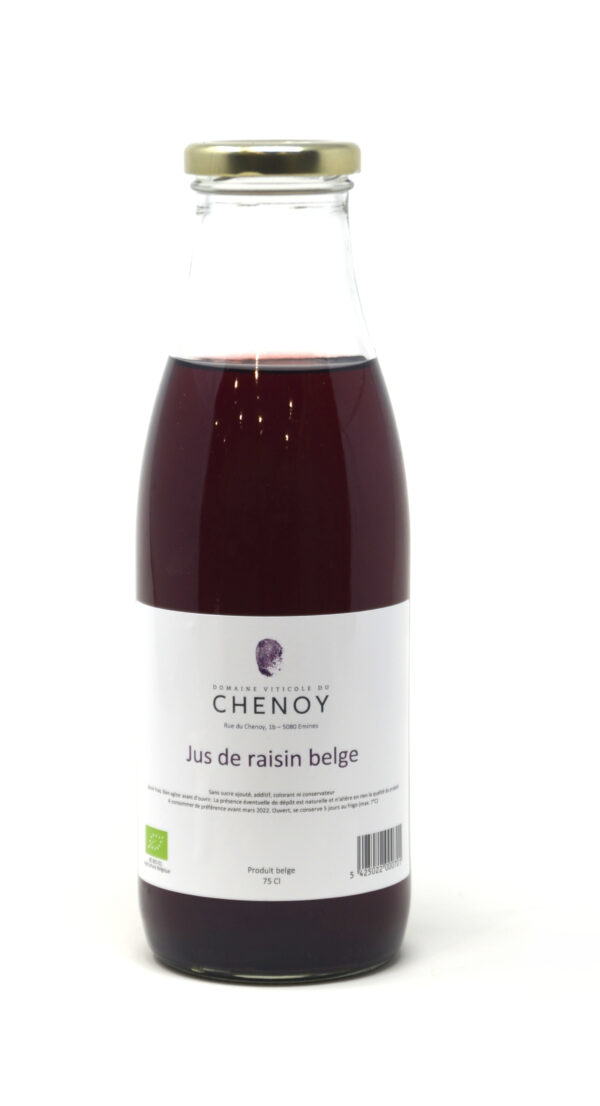 Jus de raisin 75cl Domaine du Chenoy – Un jus de raisin Belgo-belge provenant des vignes du Chenoy à Emines ! – Domaine du Chenoy