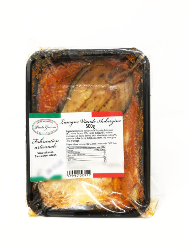 Lasagne aubergine viande 500g – - – #N/A