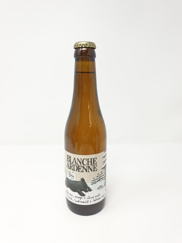 Blanche Ardenne bio 33cl – Bière blanche fruitée aux arômes de coriandre et agrumes. - Degré d’alcool : 5 % – Brasserie Minne