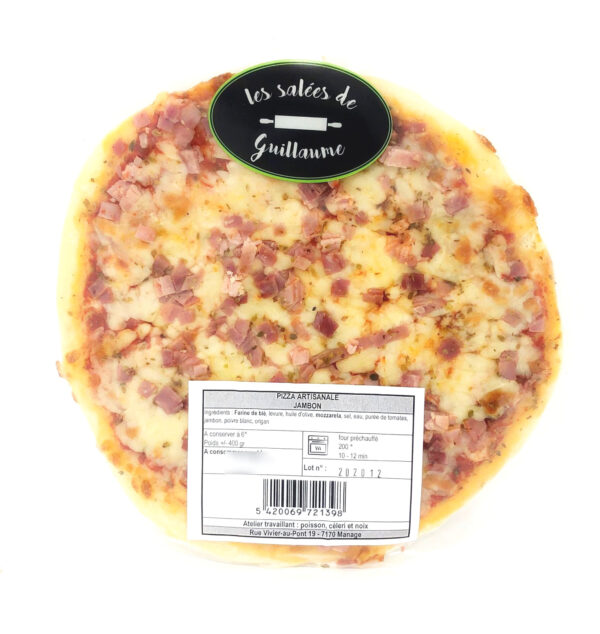 Pizza jambon diamètre 23cm Les Salées de Guillaume – La prosciutto
