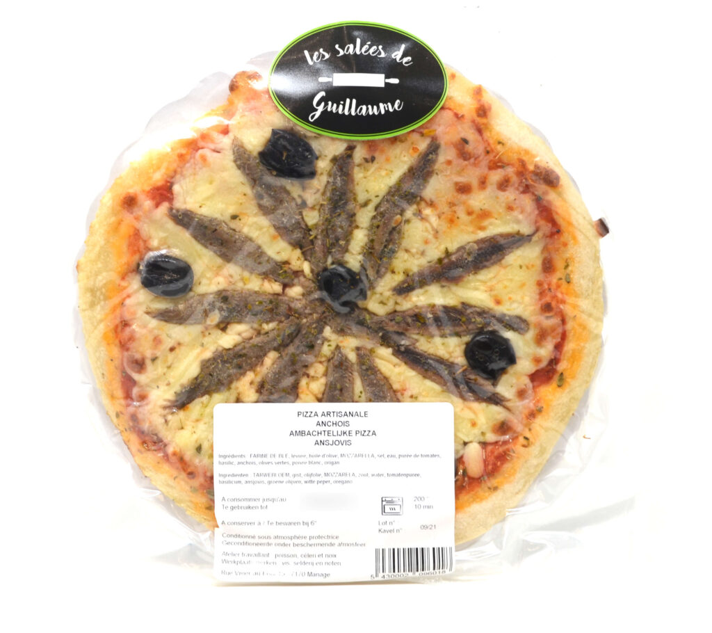 Pizza aux anchois diamètre 23cm Les Salées de Guillaume – - – Les salées de Guillaume