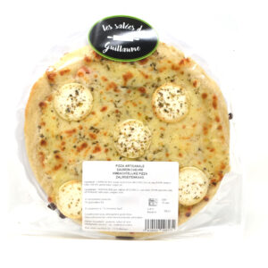 Pizza Saumon-chèvre diamètre 23cm Les Salées de Guillaume – - – Les salées de Guillaume