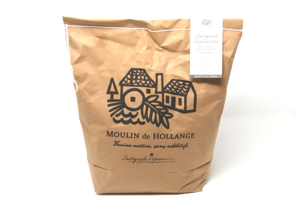 Farine intégrale épeautre Hollange 5kg – Une farine non-tamisée pour pain gris en la mélangeant avec de la Fleur (d'épeautre ou de froment). – Moulin de Hollange