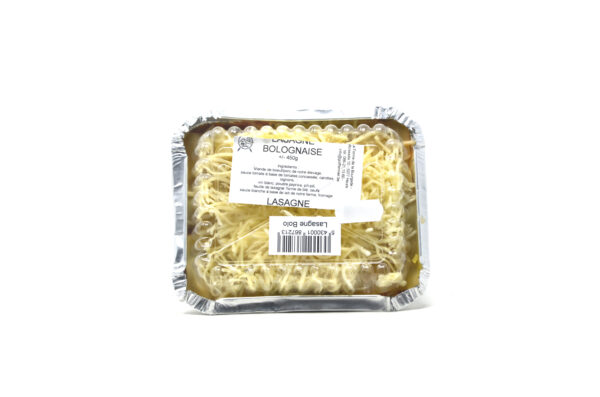 Lasagne bolognaise Ferme de la Bourgade +/- 450g Bio – - – Ferme de la Bourgade