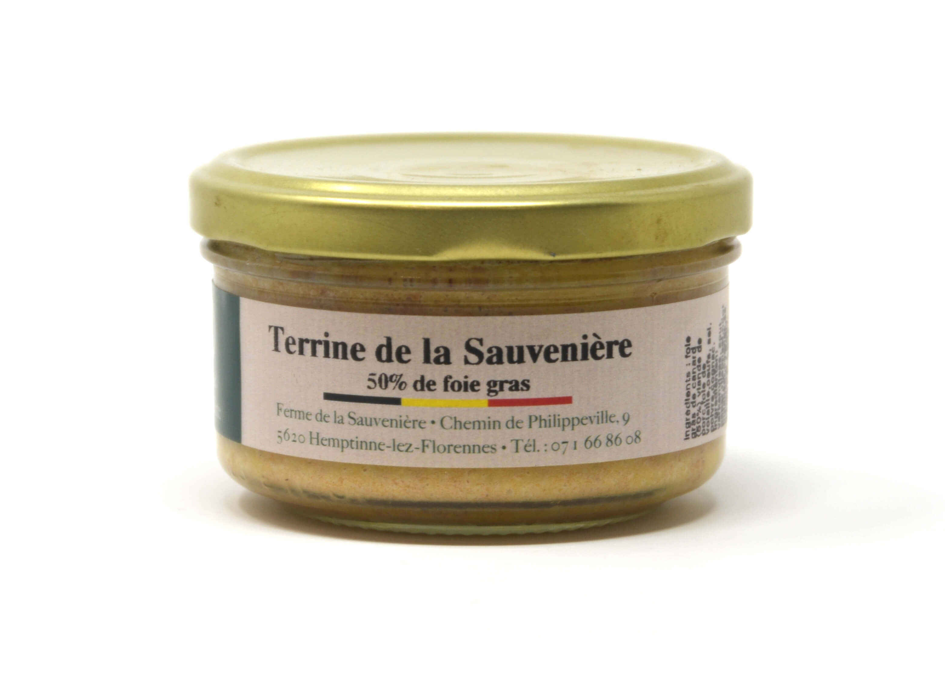 Terrine de canard au foie gras 50% 120g Ferme de la Sauvenière – - – Ferme de la Sauvenière Terrine de canard au foie gras 50% 120g Ferme de la Sauvenière – - – Ferme de la Sauvenière