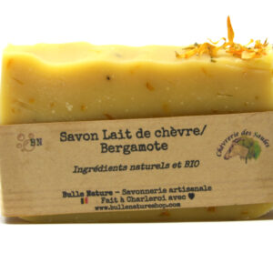 Savon au lait de chèvre Bergamote 110g Chèvrerie des Saules Bio – - – Chèvrerie des Saules