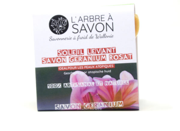 Savon palmarosa & géranium 100g Arbre à Savon – Savon idéal pour les peaux atopiques et à problèmes. Fabriqué à froid. – #N/A