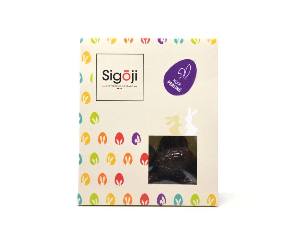 Œufs Chocolat noir-praliné 100g Sigoji – - – Sigoji