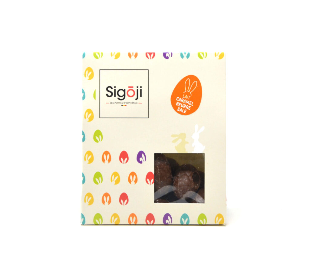Œufs Chocolat au lait-caramel beurre salé 100g Sigoji – - – Sigoji