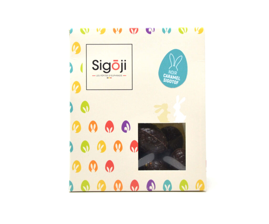Œufs Chocolat noir-caramel "Sigotofs" 100g Sigoji – - – Sigoji