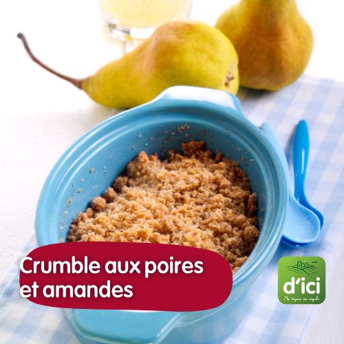 Crumble aux poires et amandes