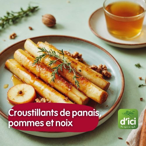 Croustillants de panais, pommes et noix - Recette de saison d'hiver