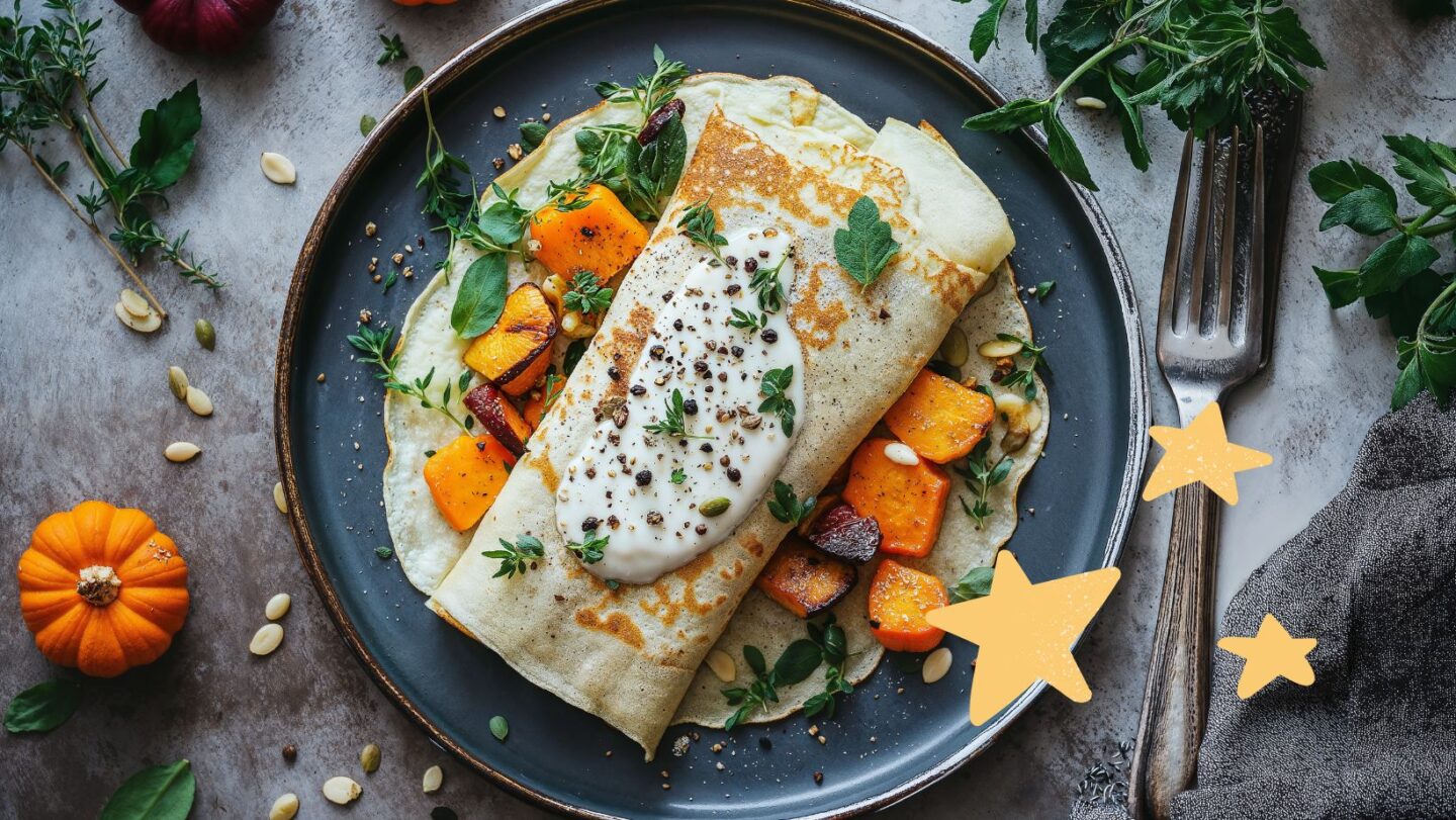Crêpes salées au cheese cream